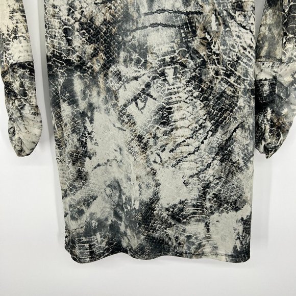 Boston Popper Dress Andrea Behar Printed Turtleneck Long Sleeve - Picture 9 of 9